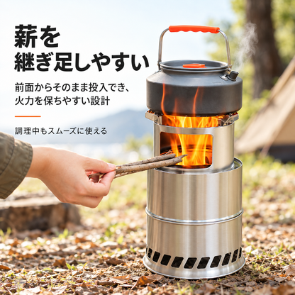 コンパクト＆パワフル！二次燃焼ウッドストーブ