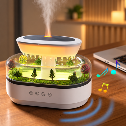 raindrop アロマ加湿器：7色照明で日常を彩る、上質なリラックスタイム